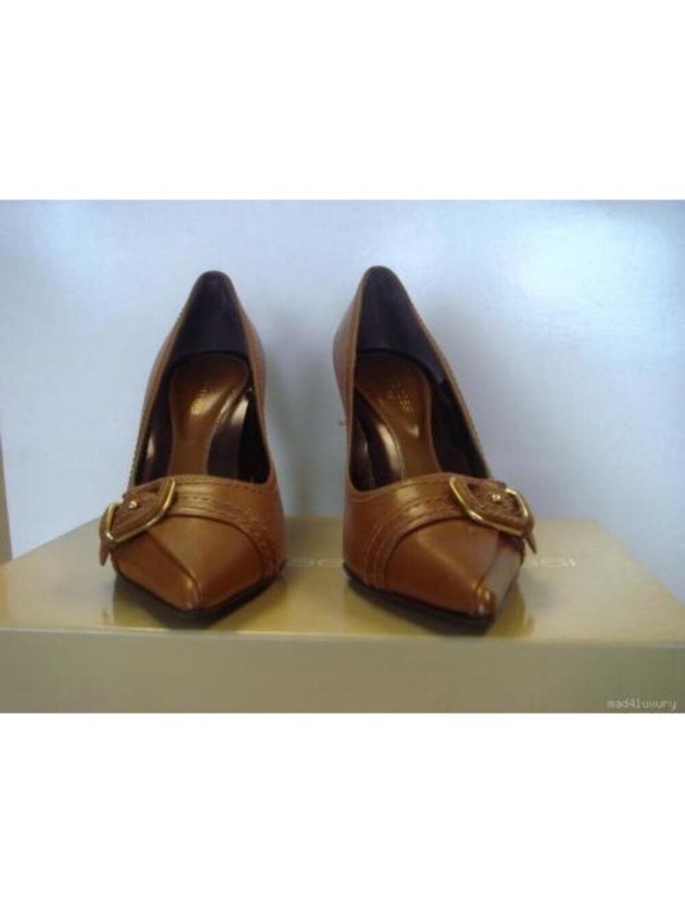 Sergio Rossi Classic Leather Pumps Heels Size 37.5 EUR - Brand New in Box - Picture 3 of 5